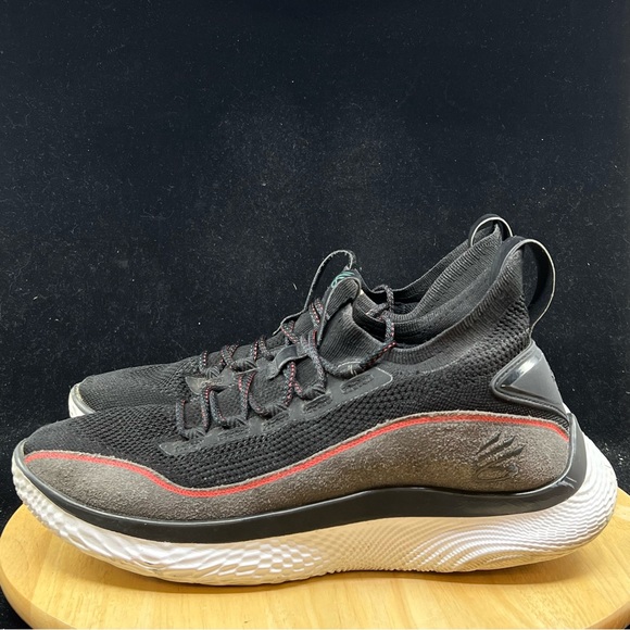 Under Armour Stephen Curry 8 Beautiful Flow BHM Black Red 3024419-003 Size 14 - Picture 6 of 10
